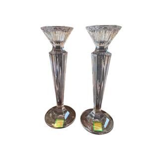 Marquis Waterford Set of Two Festivale Crystal 8 Inch Candlestick Holders